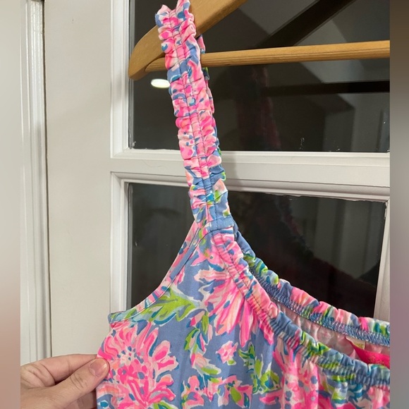 Lilly Pulitzer Loro Midi Tiered Dress - Size L - Blue Peri Sunrise Bay - Picture 9 of 12